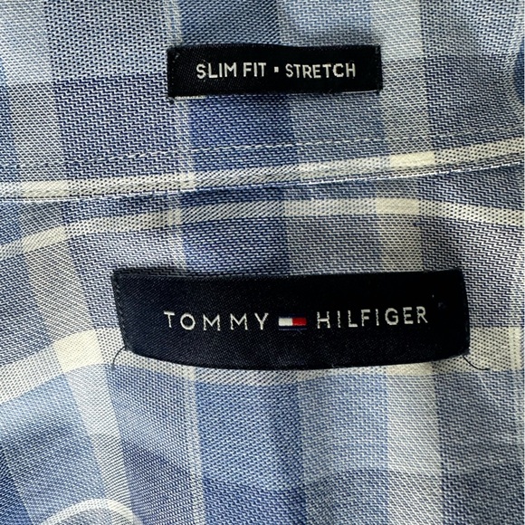 Tommy Hilfiger Slim Fit Stretch Long Sleeve Button Down 16 34/35 Large - Picture 10 of 13